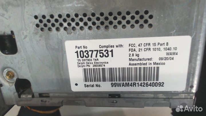 Магнитола Cadillac Escalade 2, 2005