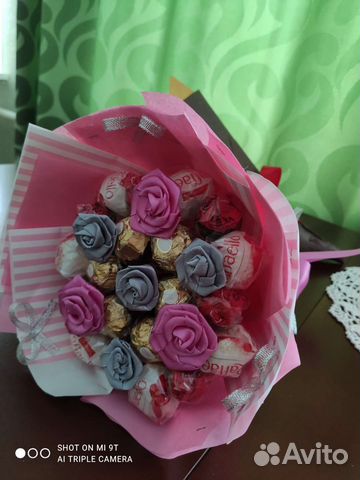 Сладкий букет из конфет