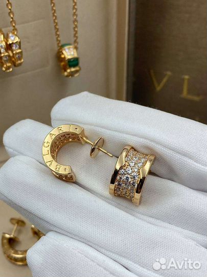 Золотые Серьги Bvlgari B.zero1