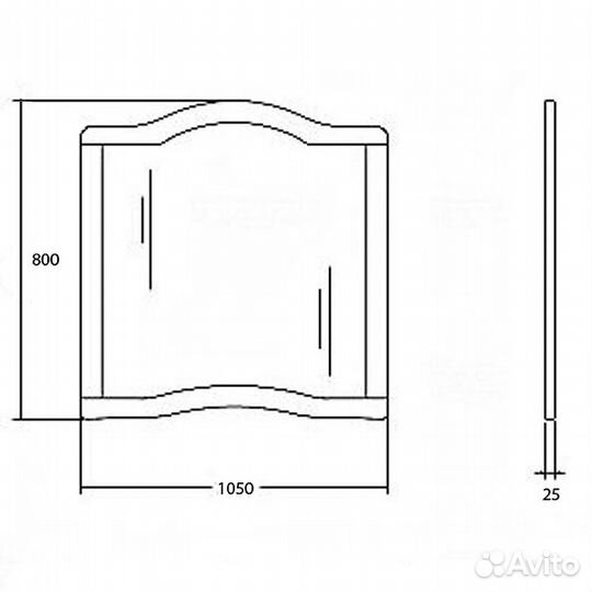 Зеркало Cezares pa-due/03.02 Коричневое