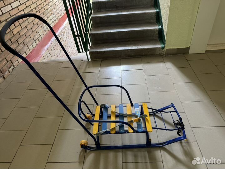 Детские санки с колесами Nika kids