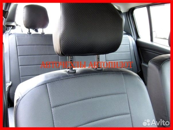 Чехлы Автопилот Renault Sandero 1 из экокожи чёрны