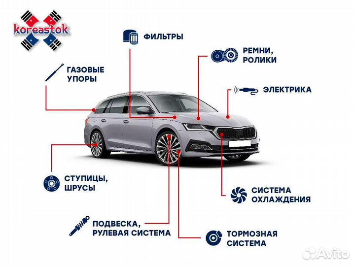 Прижимная пластина передних тормозных колодок на 2