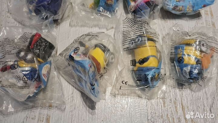 Миньоны из макдональдса в упаковках гадкийЯ 1
