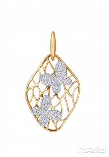 Новая золотая подвеска, с этикеткой