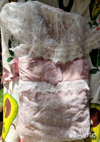 Комплект Конверт и одеялко на выписку для девочки