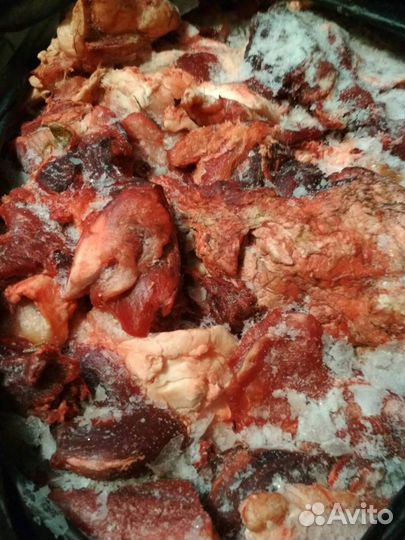 Обрезь с говяжьих голов для собак