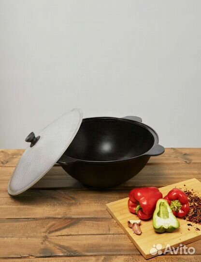 Печь с трубой + казан 10л чугунный