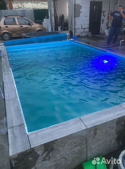 Бассейн чаша с лестницей 4м*3м*1,5м