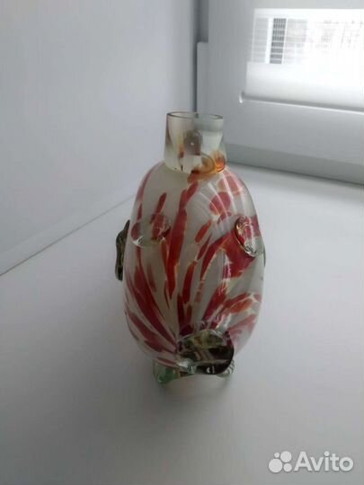 Ваза рыба СССР цветное стекло