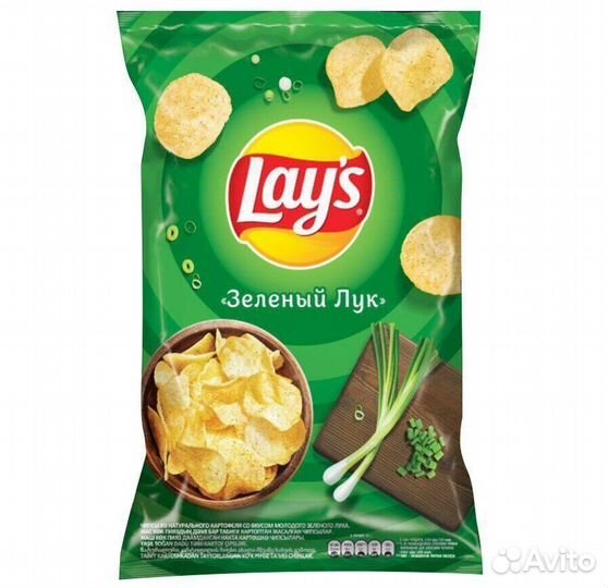 Чипсы LAY'S Зелёный лук 140 г