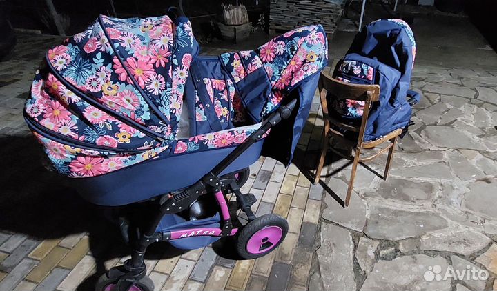 Прогулочная коляска 3 в 1 бу зима-лето