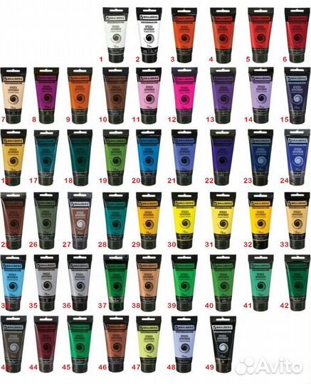 Краска акриловая brauberg