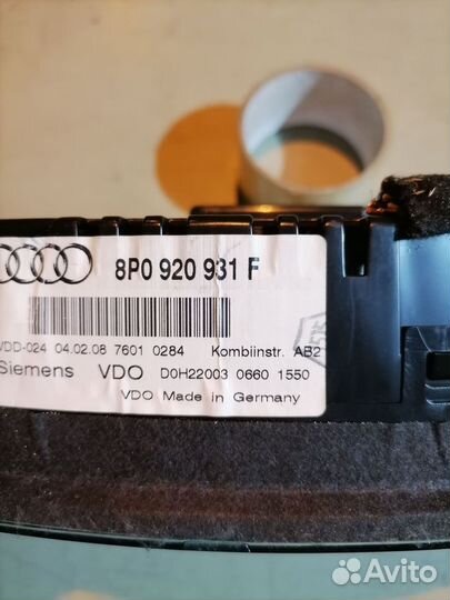 Спидометр (панель приборов) 8P0920931F Audi A3 8P