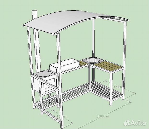 Беседка с мангалом
