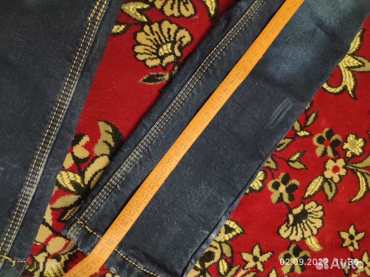 Джинсы утеплённые на флисе 134-140