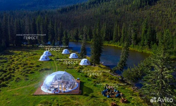 Шатер купольный для ресторанов и кафе площадь 112м