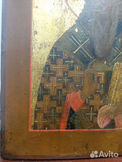 Икона Св. Муч. Антипий (Антипа) на золоте