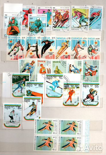 Спорт, чемпионат, футбол, олимпийские игры-марки