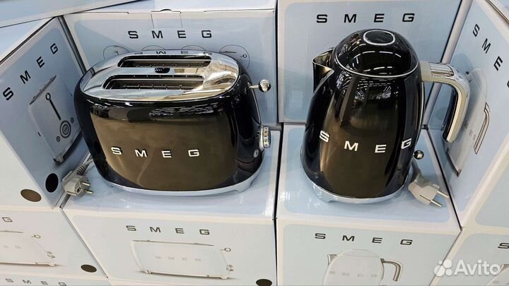 Тостер Smeg TSF01bleu черный новый