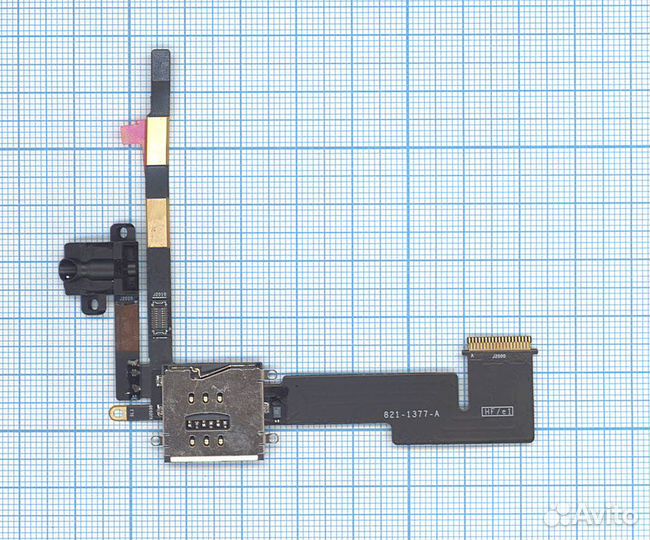 Шлейф аудио разъема с коннектором Sim карты для Ap