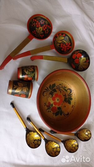 Деревянная посуда. хохлома