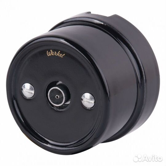 Werkel WL18-02-05/ тв розетка (черный) Ретро Накла