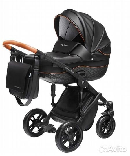 Коляска детская 2 в 1 Noordline кожа