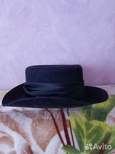 Шляпа фетровая женская черная