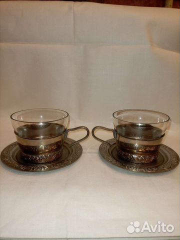 Набор чашек мельхиор СССР