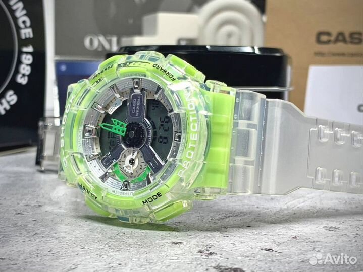 Часы G-Shock 110 лаймовые