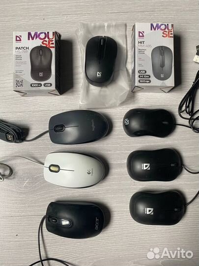 Набор из клавиатур и мышек - logitech, acer, hama