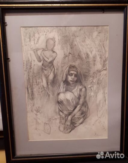 Индианка рисунок 70-ые годы