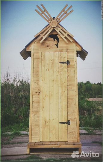 Дачный туалет с декором сах 157