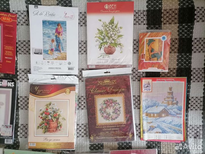 Наборы и схемы вышивки крестом, канва