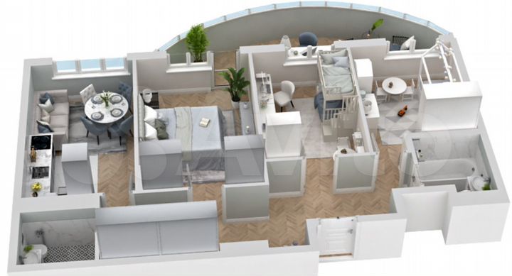 3-к. квартира, 82,2 м², 10/11 эт.