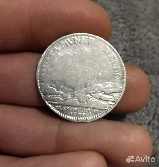 Серебряный жетон Людовика 14. 1675 г