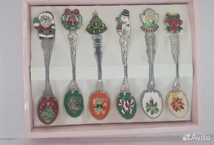 Винтаж набор корея 6 шт -Ложка сувенирная годовая