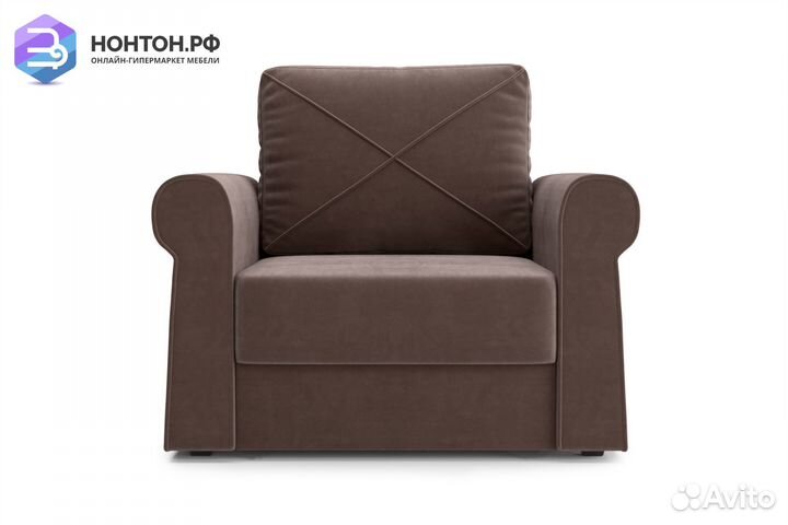 Кресло еврокнижка Лира коричневое