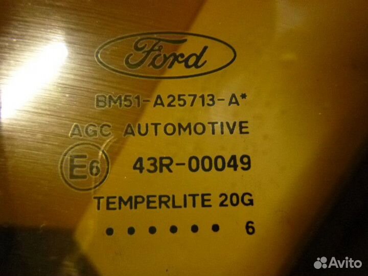 Стекло двери задней левой ford focus III 2011