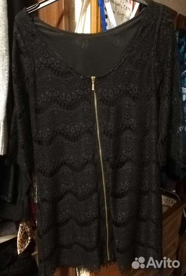 Платье zara с прозрачными гипюровыми рукавами