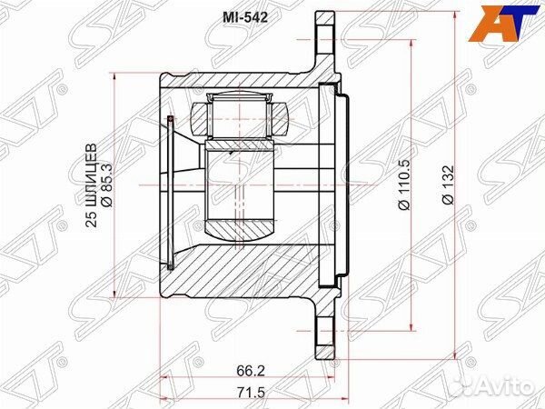 Шрус привода mitsubishi space gear