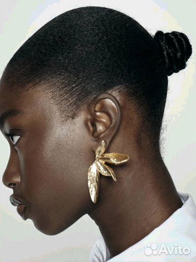 Серьги стиль Zara винтаж объемные