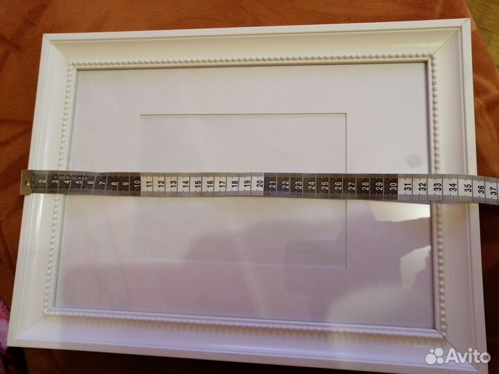 Рамка для фотографий дерево, бирюзовая-стекло