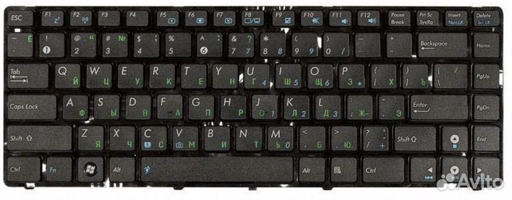 Клавиатура asus UL30A с рамкой, глянцевая, OEM