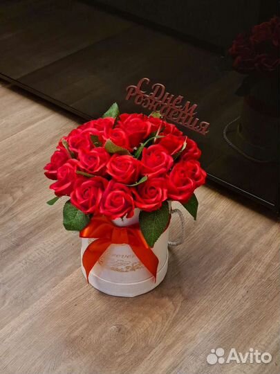 Букет из мыльных роз