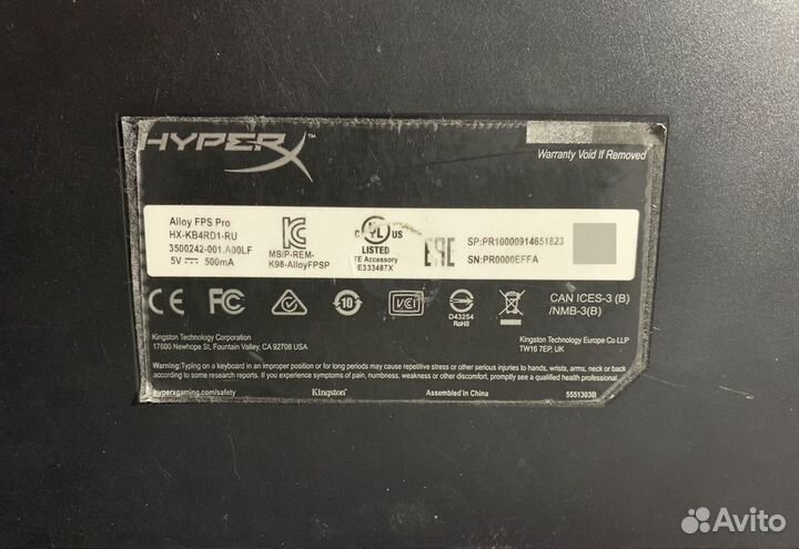 Игровая клавиатура hyperx Alloy FPS PRO