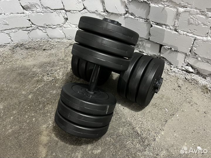 Гантели 33кг (2х16.5кг ) новые