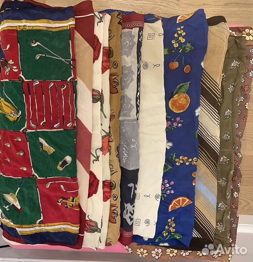 100 Шелк 11 платков + 2 палантина