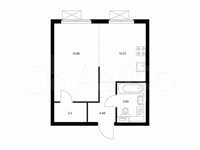 1-к. квартира, 34,3 м², 17/33 эт.